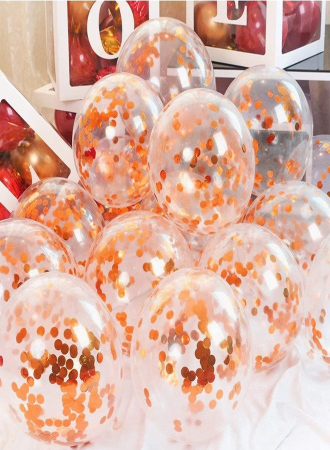 AMFIN® (Pack of 20) Transparent Balloons Bouquet Combo with Re Filled Rosegold Confetti & Ribbons for Anniversary, Birthday, Baby Shower, Valentine Day Party Decoration Balloon Bunch - Rosegold - Image 5